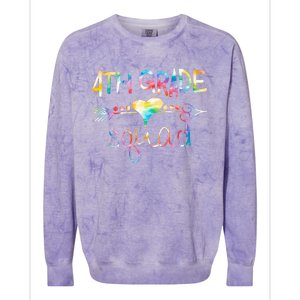 4th Grade Squad Fourth Grade Team Teachers Colorblast Crewneck Sweatshirt