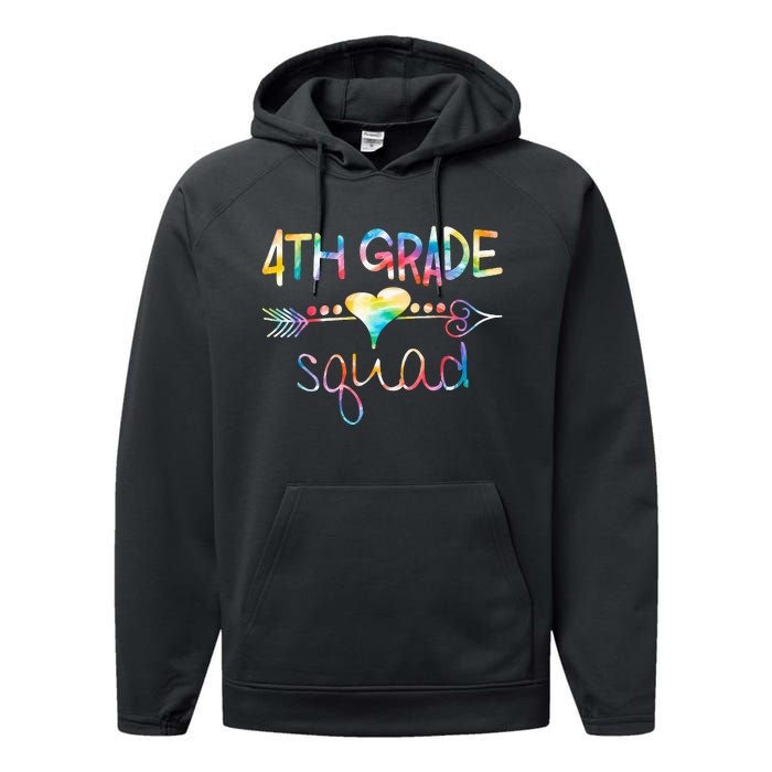 4th Grade Squad Fourth Grade Team Teachers Performance Fleece Hoodie