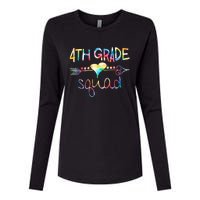 4th Grade Squad Fourth Grade Team Teachers Womens Cotton Relaxed Long Sleeve T-Shirt