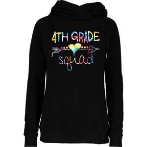 4th Grade Squad Fourth Grade Team Teachers Womens Funnel Neck Pullover Hood