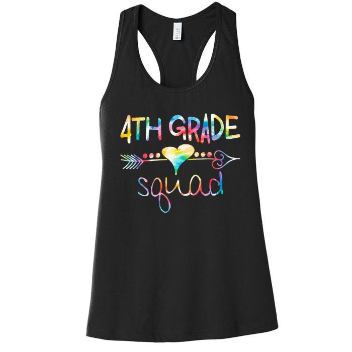 4th Grade Squad Fourth Grade Team Teachers Women's Racerback Tank