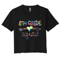 4th Grade Squad Fourth Grade Team Teachers Women's Crop Top Tee