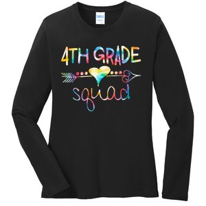 4th Grade Squad Fourth Grade Team Teachers Ladies Long Sleeve Shirt