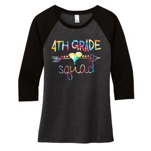 4th Grade Squad Fourth Grade Team Teachers Women's Tri-Blend 3/4-Sleeve Raglan Shirt