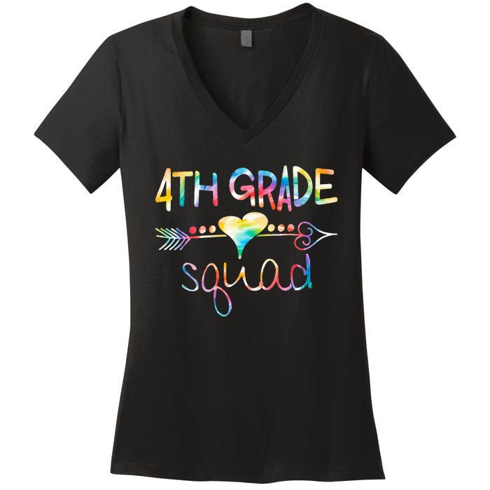 4th Grade Squad Fourth Grade Team Teachers Women's V-Neck T-Shirt