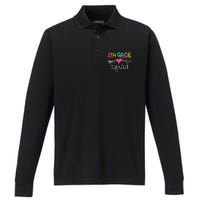 4th Grade Squad Fourth Teacher Student Team Back To School Performance Long Sleeve Polo