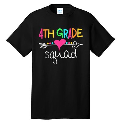 4th Grade Squad Fourth Teacher Student Team Back To School Tall T-Shirt