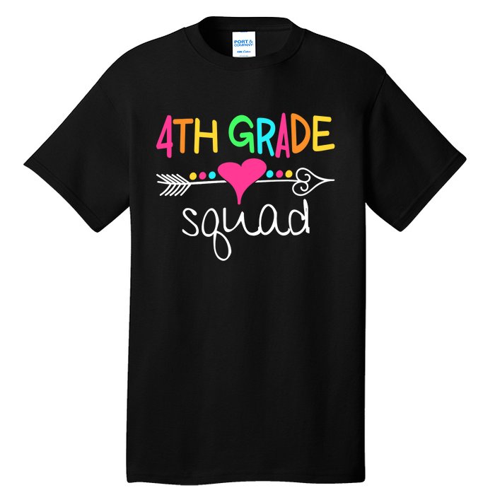 4th Grade Squad Fourth Teacher Student Team Back To School Tall T-Shirt