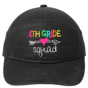 4th Grade Squad Fourth Teacher Student Team Back To School 7-Panel Snapback Hat