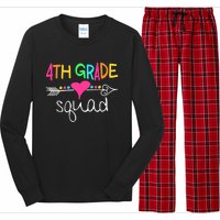 4th Grade Squad Fourth Teacher Student Team Back To School Long Sleeve Pajama Set