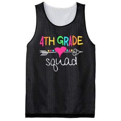 4th Grade Squad Fourth Teacher Student Team Back To School Mesh Reversible Basketball Jersey Tank