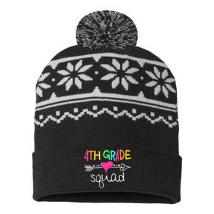 4th Grade Squad Fourth Teacher Student Team Back To School USA-Made Snowflake Beanie