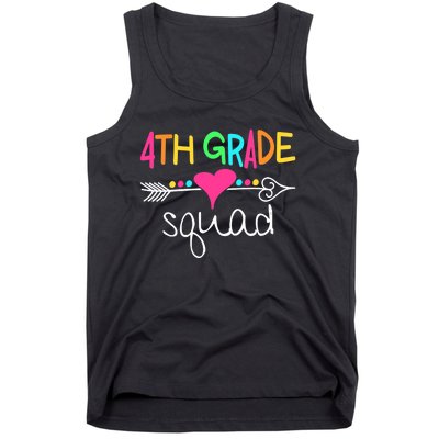 4th Grade Squad Fourth Teacher Student Team Back To School Tank Top