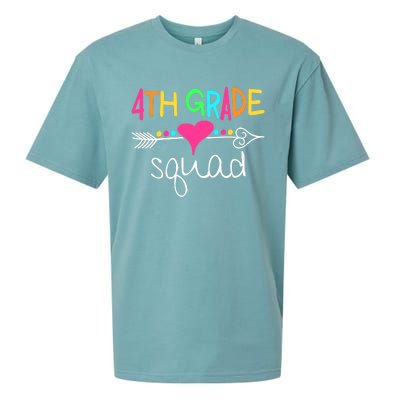 4th Grade Squad Fourth Teacher Student Team Back To School Sueded Cloud Jersey T-Shirt