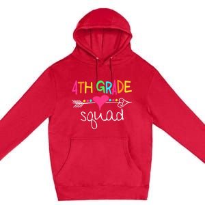 4th Grade Squad Fourth Teacher Student Team Back To School Premium Pullover Hoodie