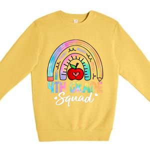 4th Grade Squad Back To School Fourth Grade Teacher Premium Crewneck Sweatshirt