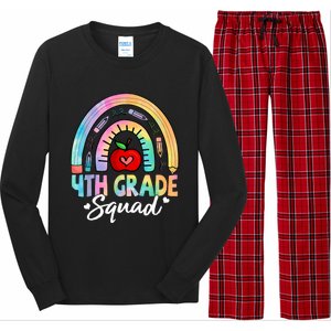 4th Grade Squad Back To School Fourth Grade Teacher Long Sleeve Pajama Set