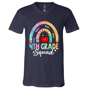 4th Grade Squad Back To School Fourth Grade Teacher V-Neck T-Shirt