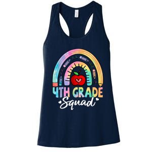 4th Grade Squad Back To School Fourth Grade Teacher Women's Racerback Tank