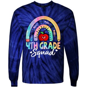 4th Grade Squad Back To School Fourth Grade Teacher Tie-Dye Long Sleeve Shirt