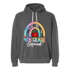 4th Grade Squad Back To School Fourth Grade Teacher Garment-Dyed Fleece Hoodie