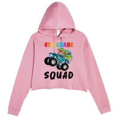 4Th Grade Squad Fourth Grade Graduation Meaningful Gift Crop Fleece Hoodie