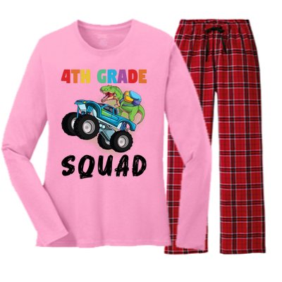 4Th Grade Squad Fourth Grade Graduation Meaningful Gift Women's Long Sleeve Flannel Pajama Set 