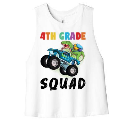 4Th Grade Squad Fourth Grade Graduation Meaningful Gift Women's Racerback Cropped Tank