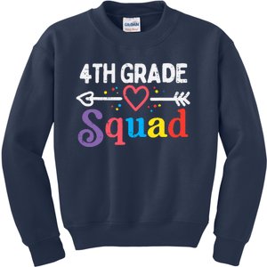 4th Grade Squad Fourth First Day Of School Boy Girl Teacher Kids Sweatshirt