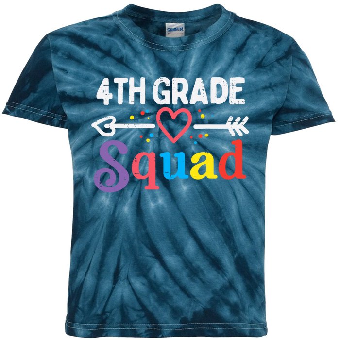 4th Grade Squad Fourth First Day Of School Boy Girl Teacher Kids Tie-Dye T-Shirt