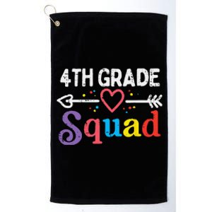 4th Grade Squad Fourth First Day Of School Teacher Platinum Collection Golf Towel