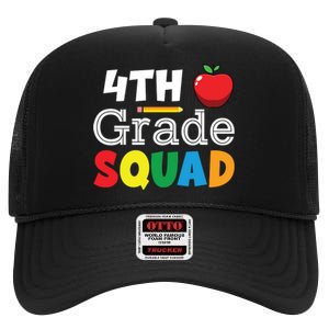 4th Grade Squad Back To School High Crown Mesh Back Trucker Hat