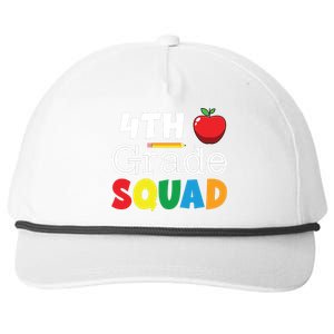 4th Grade Squad Back To School Snapback Five-Panel Rope Hat