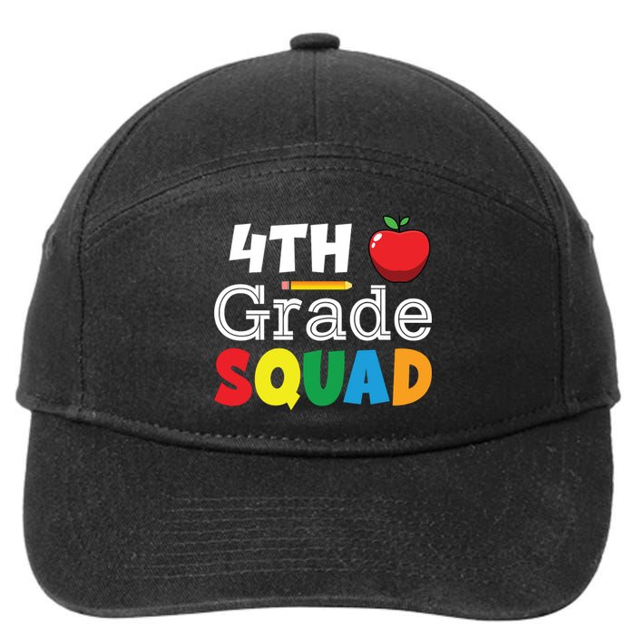 4th Grade Squad Back To School 7-Panel Snapback Hat