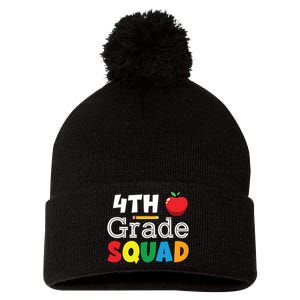 4th Grade Squad Back To School Pom Pom 12in Knit Beanie