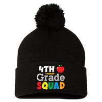 4th Grade Squad Back To School Pom Pom 12in Knit Beanie