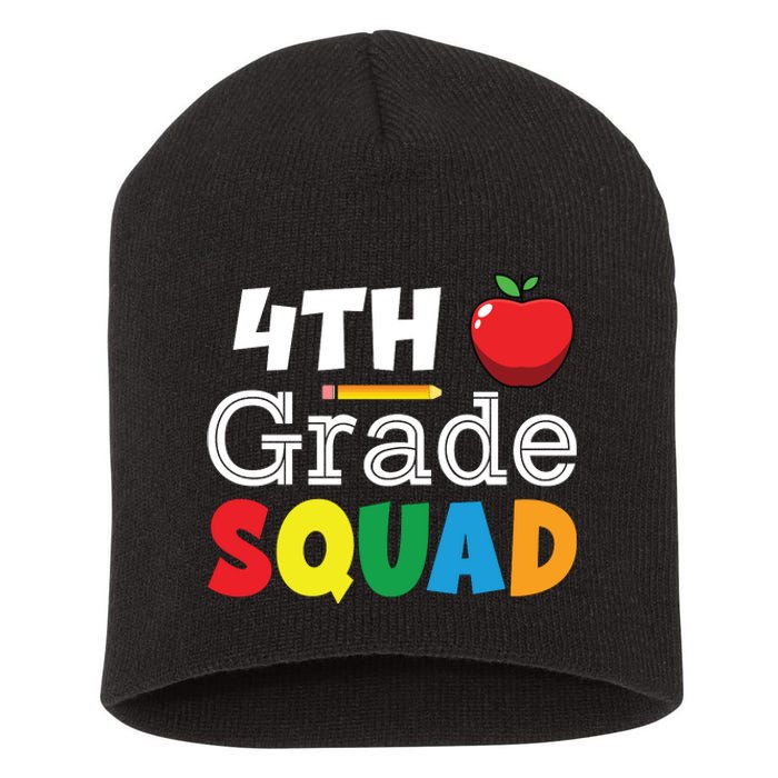 4th Grade Squad Back To School Short Acrylic Beanie