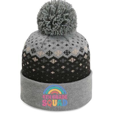 4th Grade Squad Rainbow The Baniff Cuffed Pom Beanie