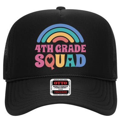 4th Grade Squad Rainbow High Crown Mesh Back Trucker Hat