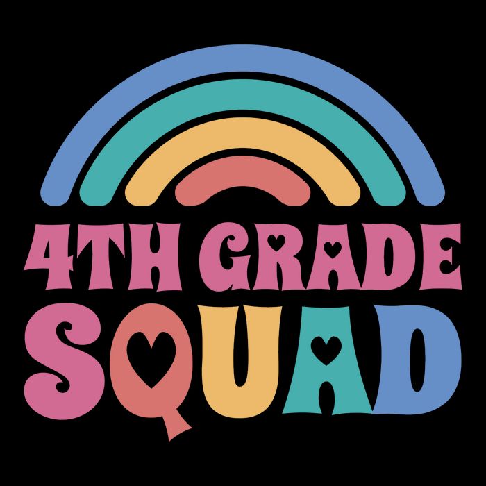 4th Grade Squad Rainbow Cooling Performance Crew T-Shirt
