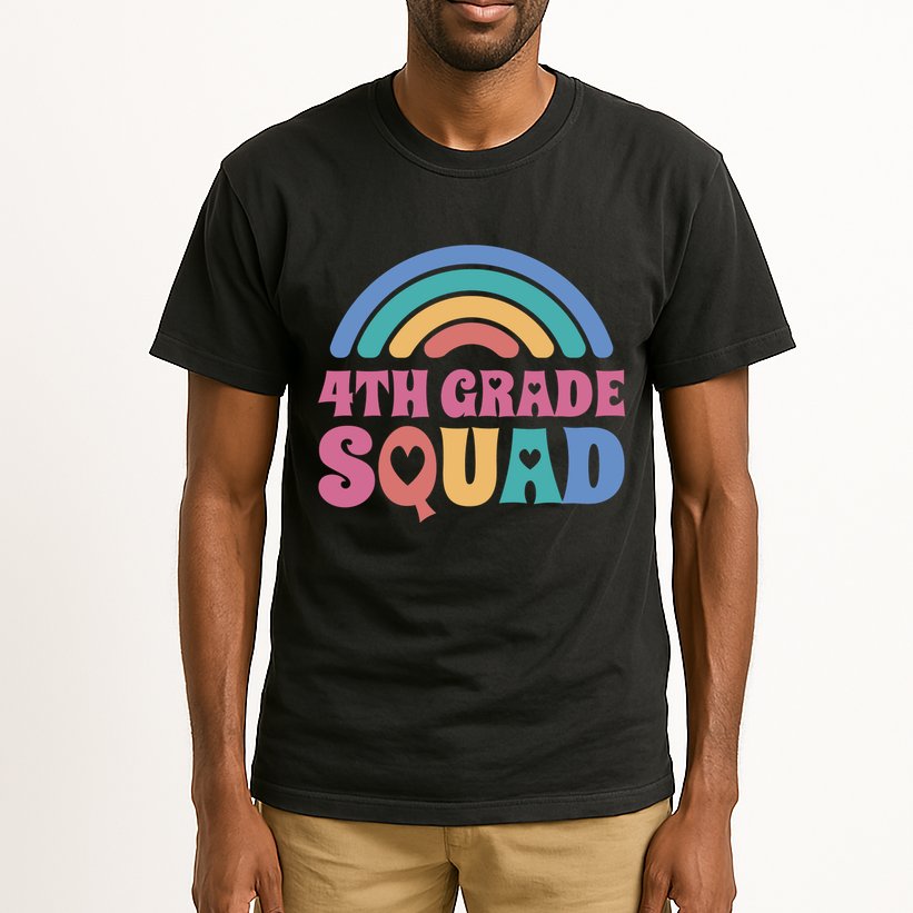 4th Grade Squad Rainbow Tall T-Shirt