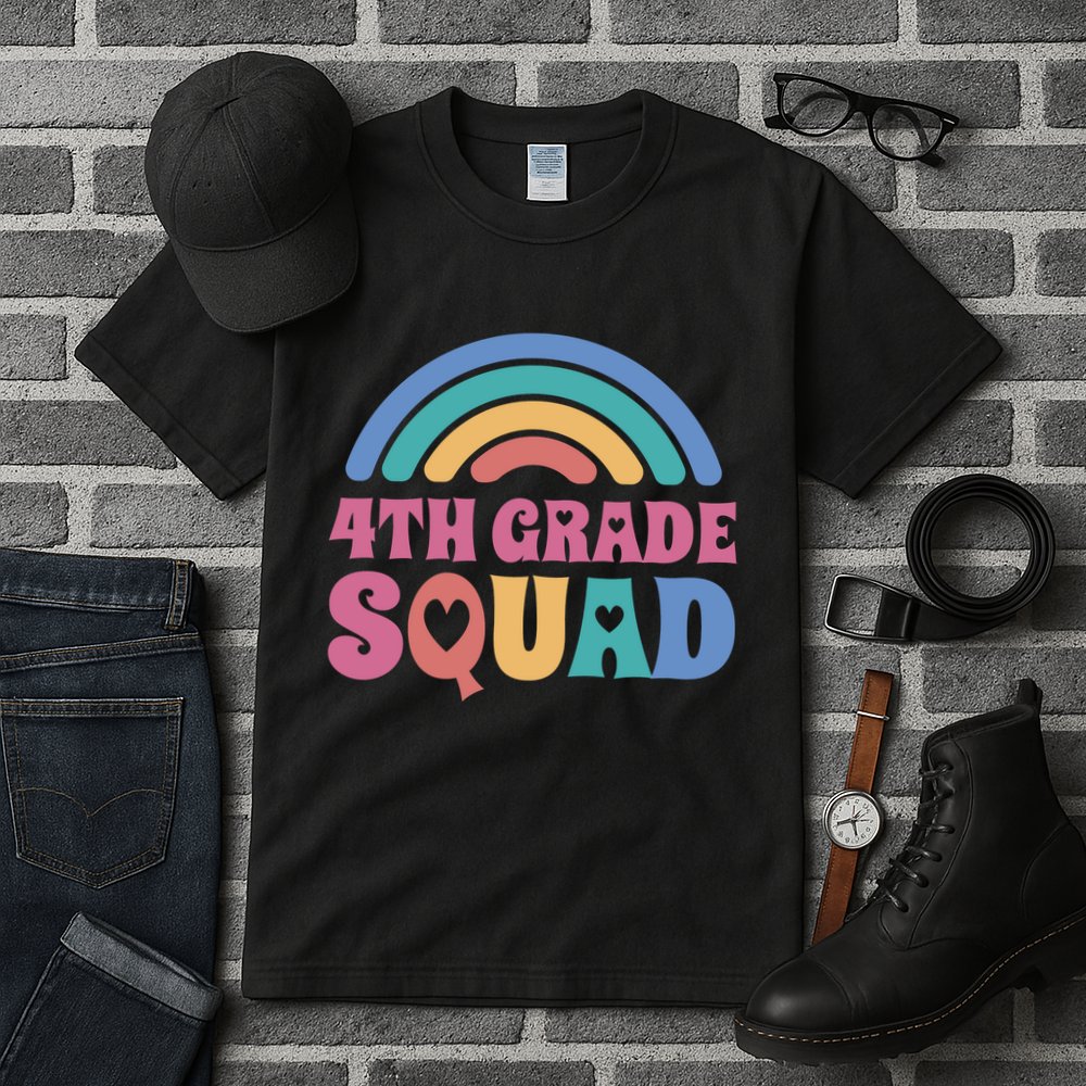 4th Grade Squad Rainbow Tall T-Shirt
