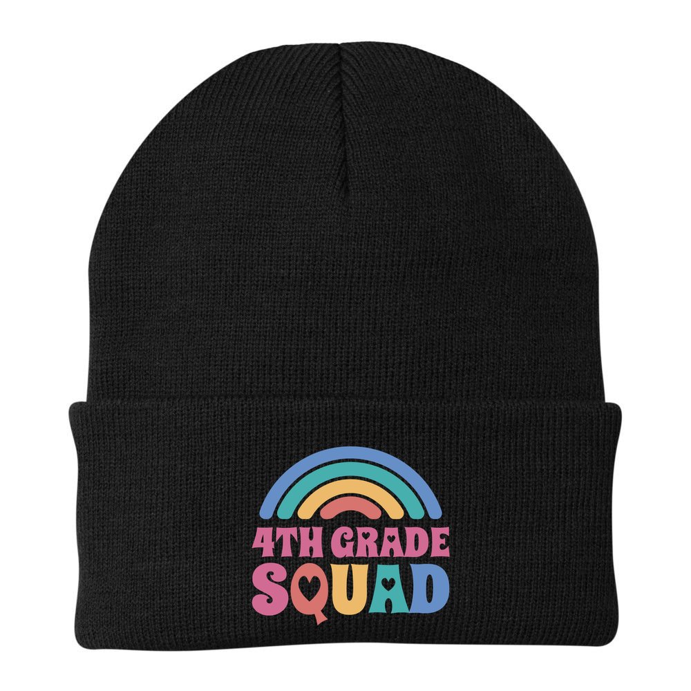 4th Grade Squad Rainbow Beanie