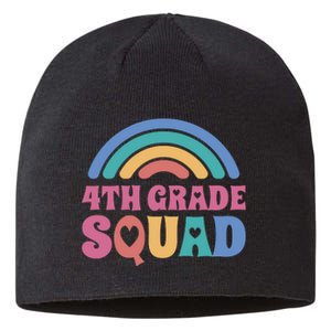 4th Grade Squad Rainbow Sustainable Beanie