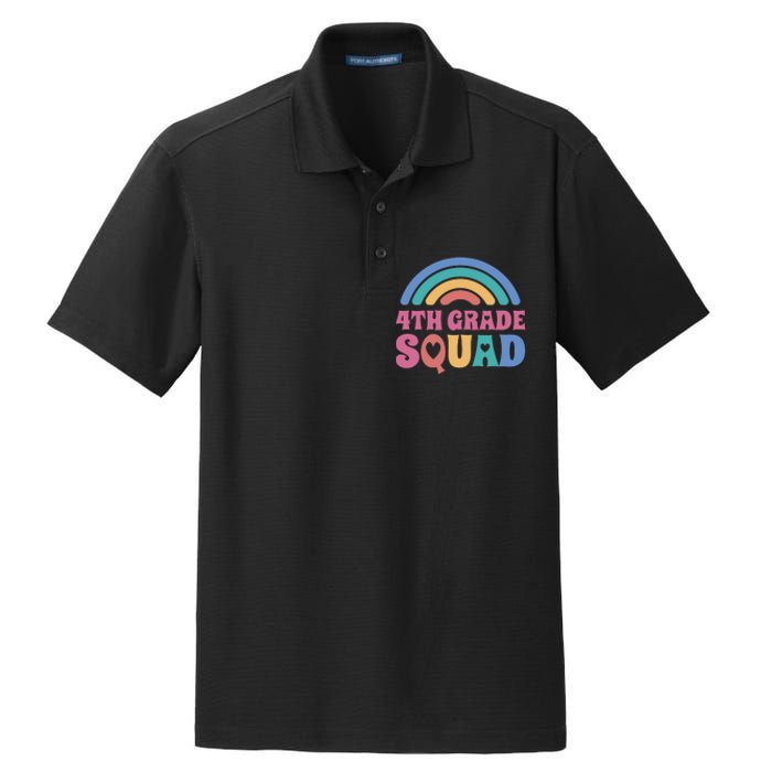 4th Grade Squad Rainbow Dry Zone Grid Polo