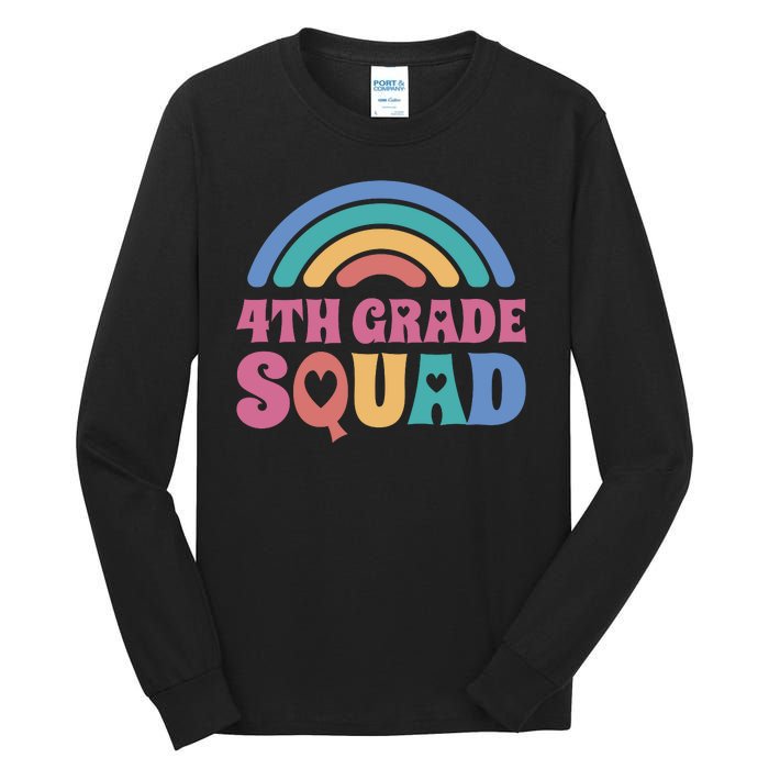 4th Grade Squad Rainbow Tall Long Sleeve T-Shirt