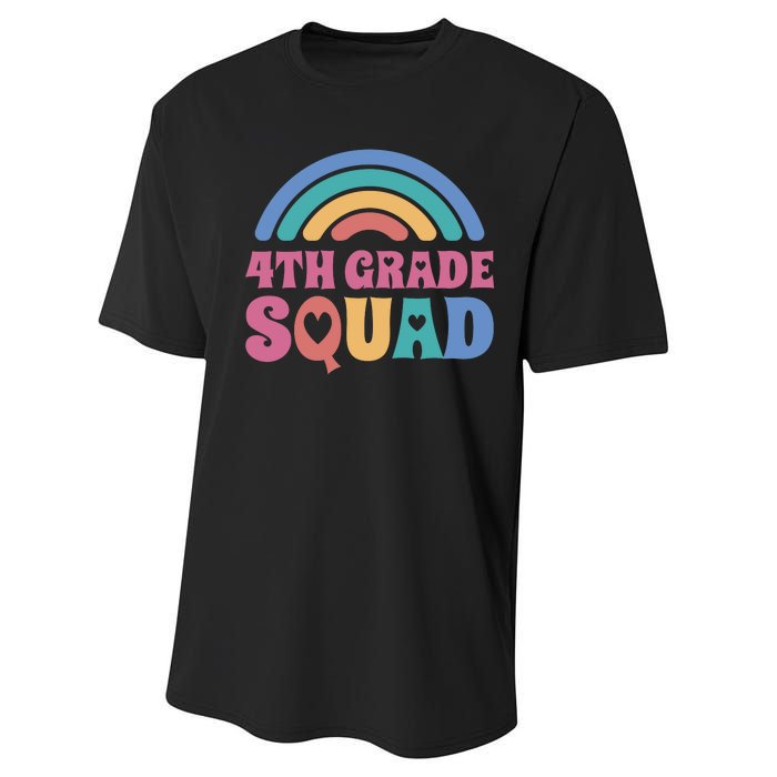 4th Grade Squad Rainbow Performance Sprint T-Shirt