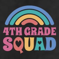 4th Grade Squad Rainbow 25L Jumbo Tote