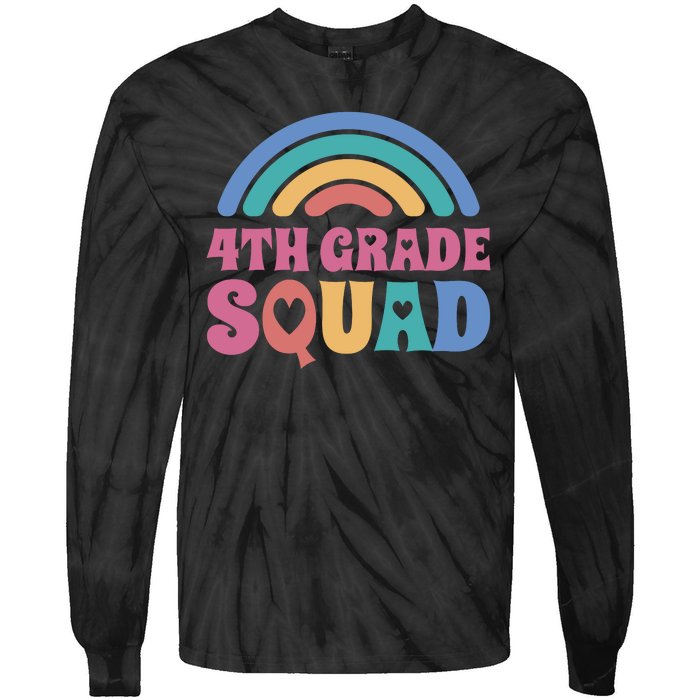 4th Grade Squad Rainbow Tie-Dye Long Sleeve Shirt