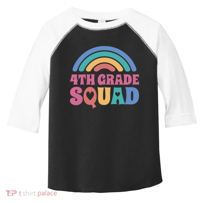 4th Grade Squad Rainbow Toddler Fine Jersey T-Shirt